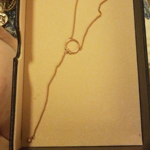 Rose gold bow tie necklace